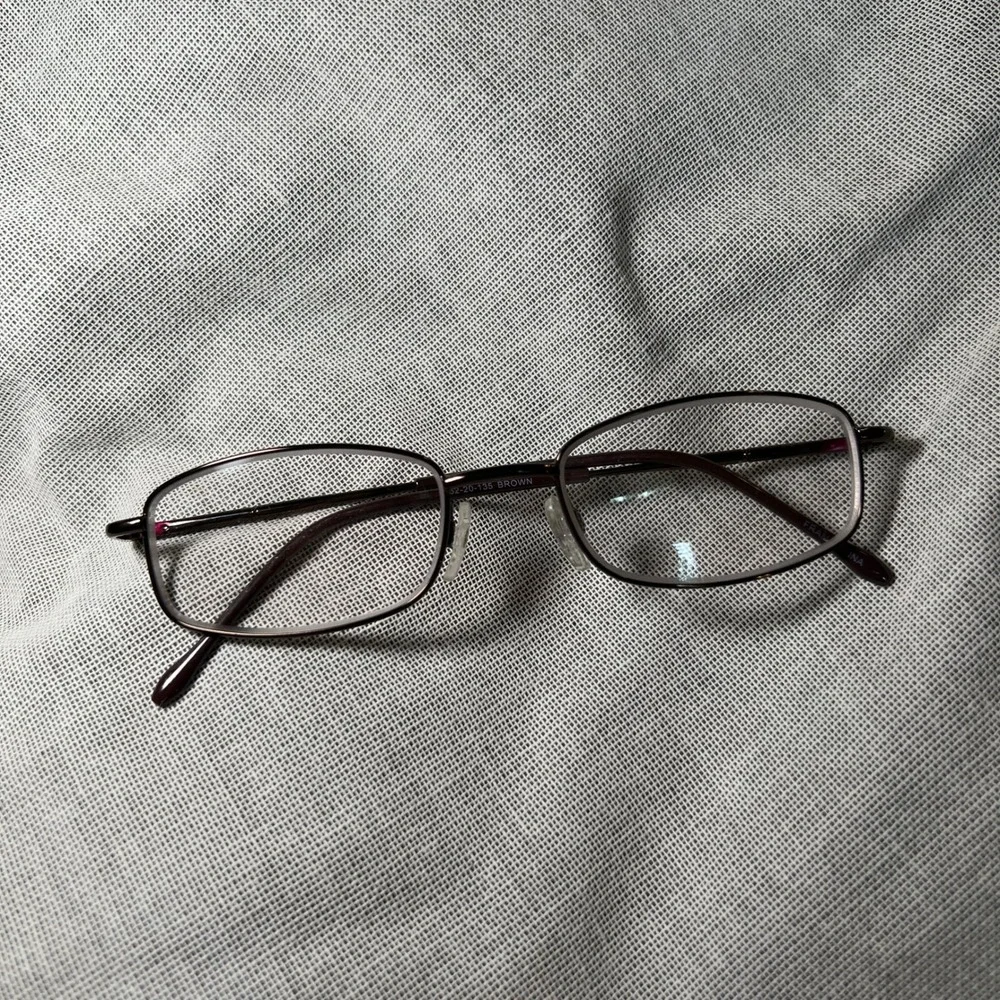 MODERN VERN Eyeglasses Adult 52-20-135‎ Brown Rectangular Full Rim Frames Metal
